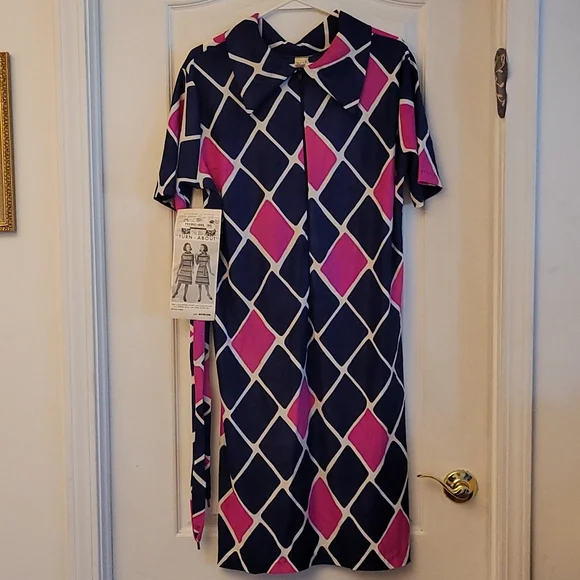 RARE NWT Vintage Deadstock 1960s "Turn-about" Mod Dress Promotions INC - Picture 3 of 17